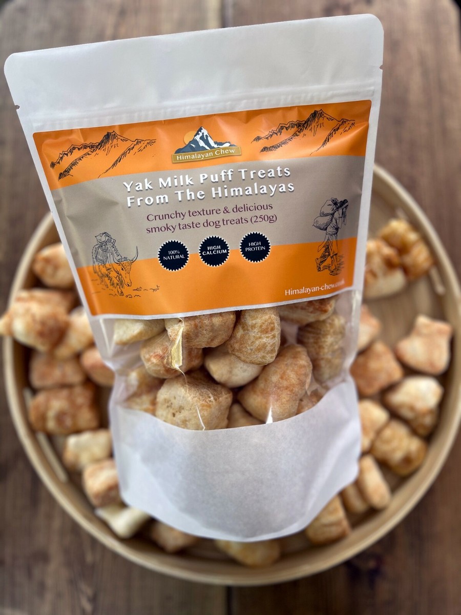 Himalayan Yak Milk Puffs, Best Dog Treat, Gluten Grain, GMO Free