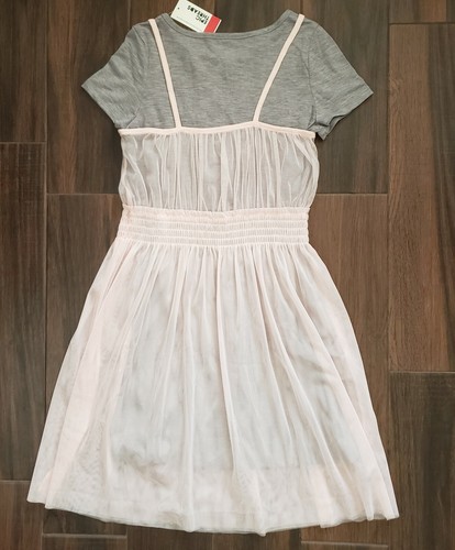 Epic Threats Mädchen Kleid Gr. XL grau & rosa opal blush Tüll "LOVE" 2-teilig - Bild 4 von 8