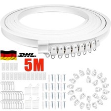 5 Meter Gardinenschiene Biegbar Top/Seitlich Montage Vorhangschiene Flexibel DHL