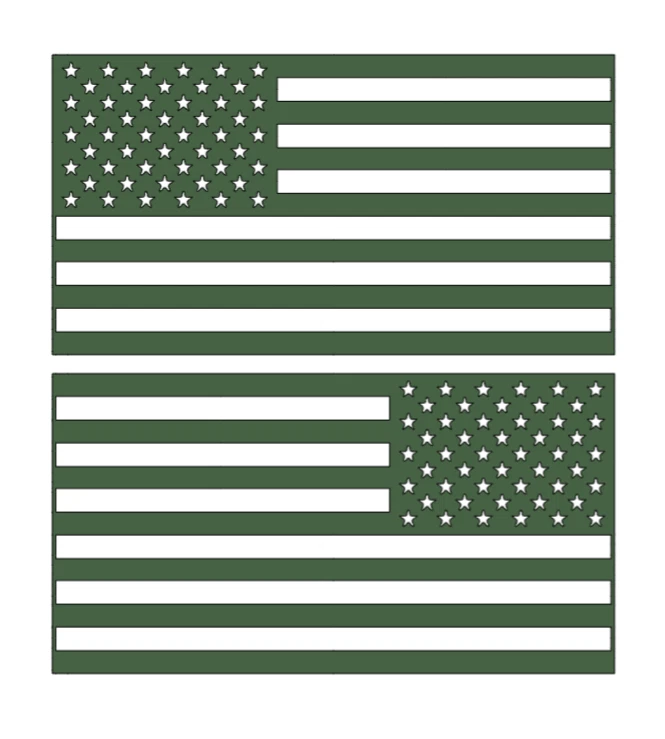 Set of 2 United States Flag Decals USA Stickers Many Sizes Standard and Mirrored - Image 2 of 3