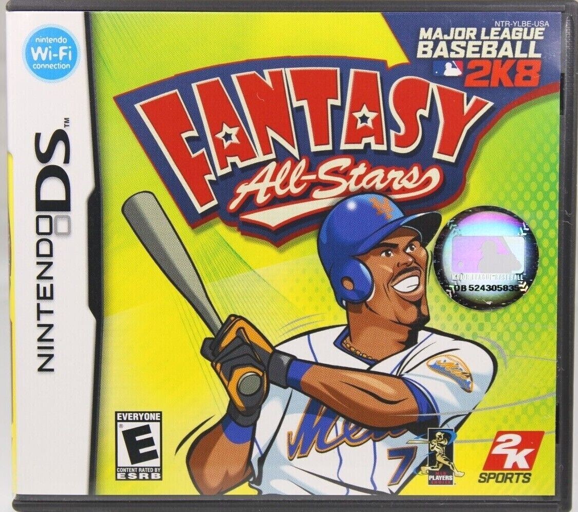 NINTENDO DS - MAJOR LEAGUE BASEBALL 2K8 FANTASY ALL-STARS VIDEO GAME 2008 TESTED