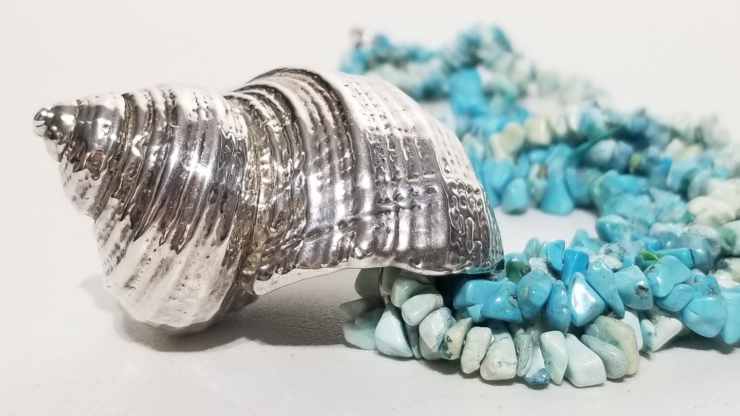 Statement Multi Strand Turquoise Chip Sterling Si… - image 12