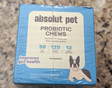 Absolut Pet Probiotic Chews Gut Health Dogs Pork Flavored 30 soft chews exp:9/26