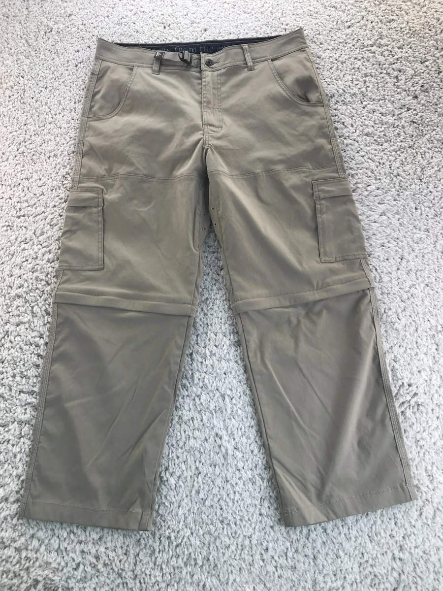 Prada Cargo pants mens Large L 32 convertible belted nylon outdoor brown