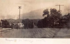 RPPC HOWARD STREET LOOKING SOUTH CALIFORNIA REAL PHOTO POSTCARD (c. 1910)