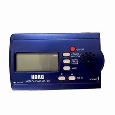 Korg MA-30 Compact Digital Pocket Metronome Blue - Tested - WORKING