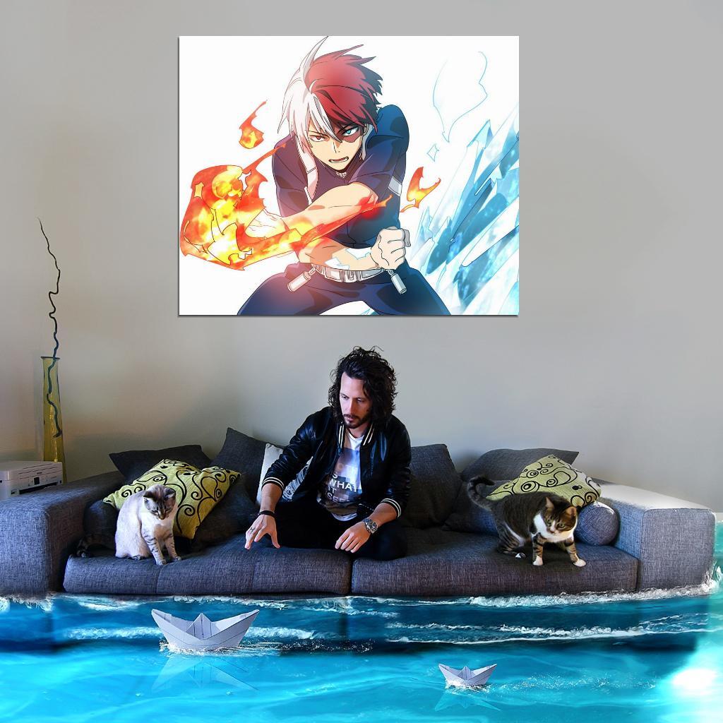 V7338 Boku No Hero Academia Todoroki Shouto Anime Manga Art WALL