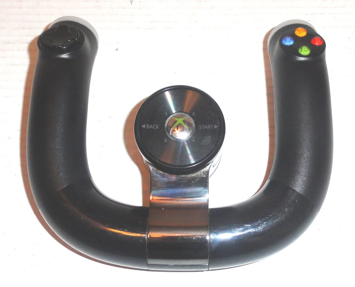 Microsoft Xbox 360 Wireless Speed Wheel Black Model 1470 Racing Game  Controller