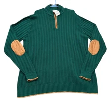 NEW Hope & Henry Men's Half Zip Sweater Green Size X-Large XL NWT FREE Shipping