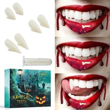 NEW Cikicy Vampire Teeth Mold Set Halloween Dracula Costume Cosplay Sharp Fangs