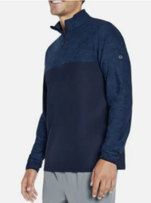 Men's GapFit Active Half Zip Pullover XXL Navy Blue Stretch Knit - NWT