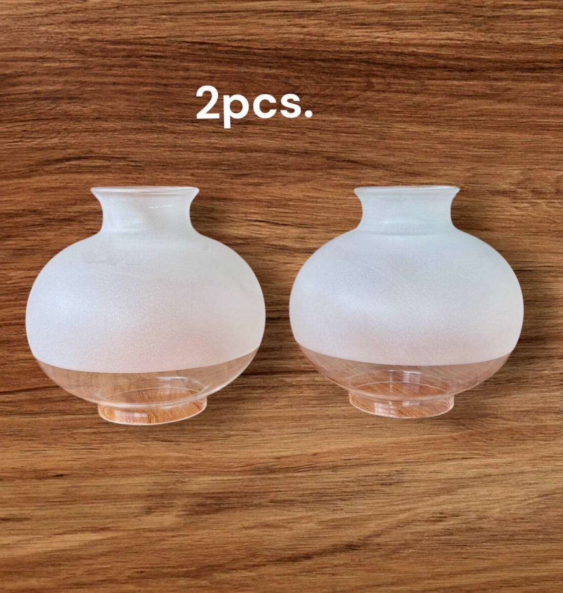 2pcs)Glass Globe for Coleman no320 321 Quick Lite Chandelier Lamp