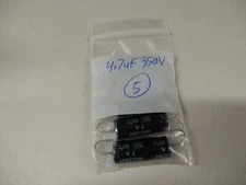 Mallory Jamicon 4.7uf 350V Axial Lead Electrolytic Capacitors Qty 5 NOS TA 85C