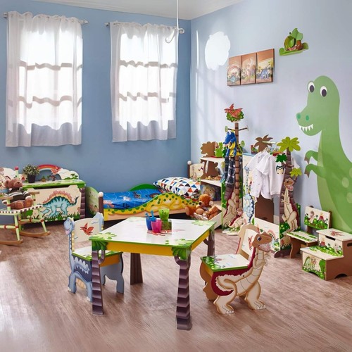 Fantasy Fields Toy Furniture Dinosaur Kingdom Table, with Tree Trunk Legs, Ptero - Picture 2 of 4