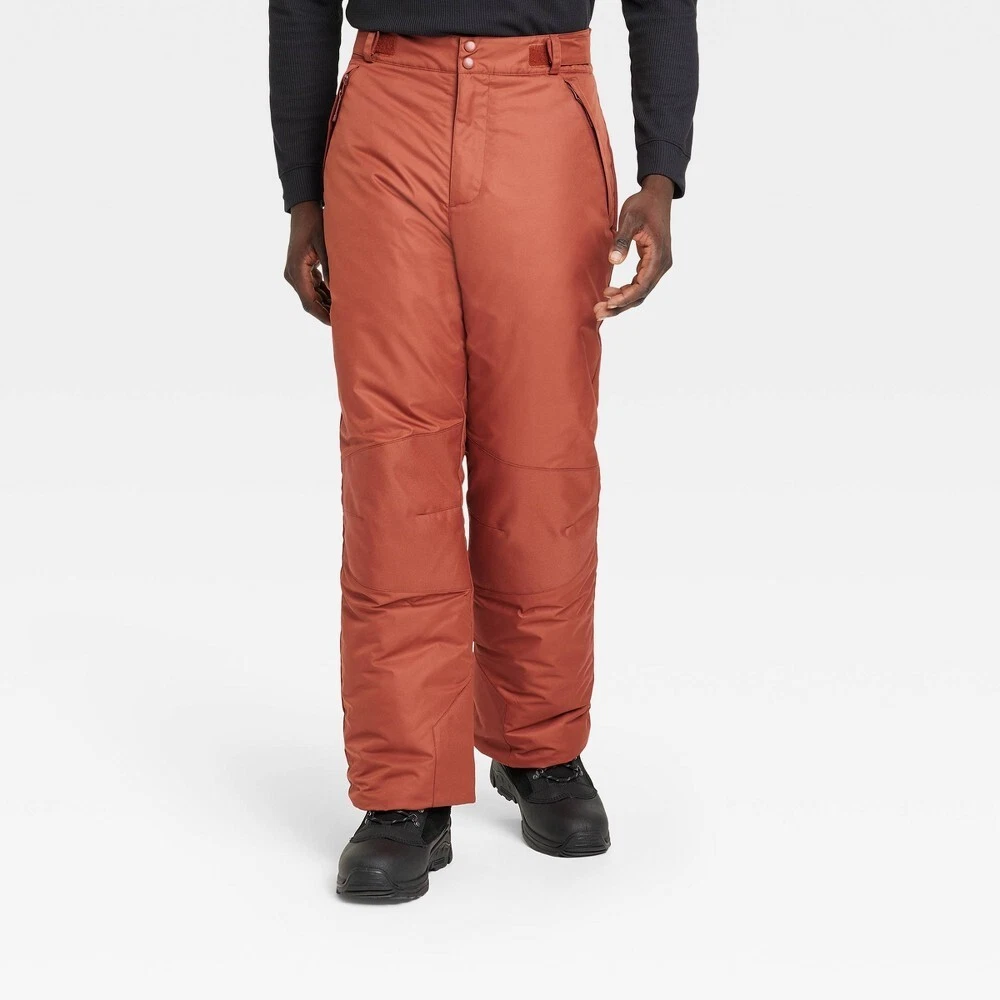 NWT MEN'S ALL IN MOTION RUST SNOW PANTS MEDIUM M