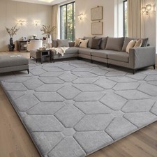Fluffy Rugs Large Shaggy Rug Bedroom Living Room Anti Slip Soft Carpet Floor Mat