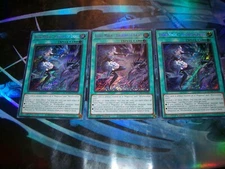 3x Verre Magic - Lacrima of Light 1st Edition Secret Rare BLMM-EN046 Yu-Gi-Oh!