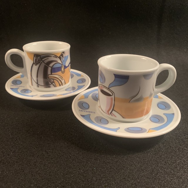 Lavazza Cafe des Arts Limited Edition Two (2) Espresso Cup and Saucer
