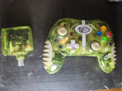 Mad Catz OG XBOX Wireless Translucent Green Controller W/Receiver - Untested