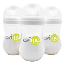 Avima 9 oz Anti Colic Baby Bottles BPA Free Wide Neck with Medium Flow Nipple...