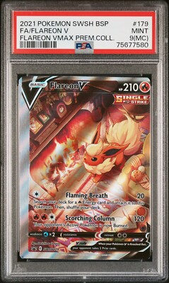 Miscut PSA 9 (MC) Pokémon TCG Flareon V SWSH Black Star Promo