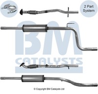 BM50965 Abgasrohr Opel Meriva B 1.4I 16V Mk.2 (A14XER; B14XER) Front Silber Matt
