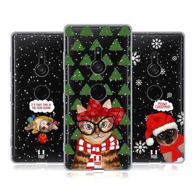 HEAD CASE DESIGNS MEOWY CHRISTMAS SOFT GEL CASE FOR SONY PHONES 1