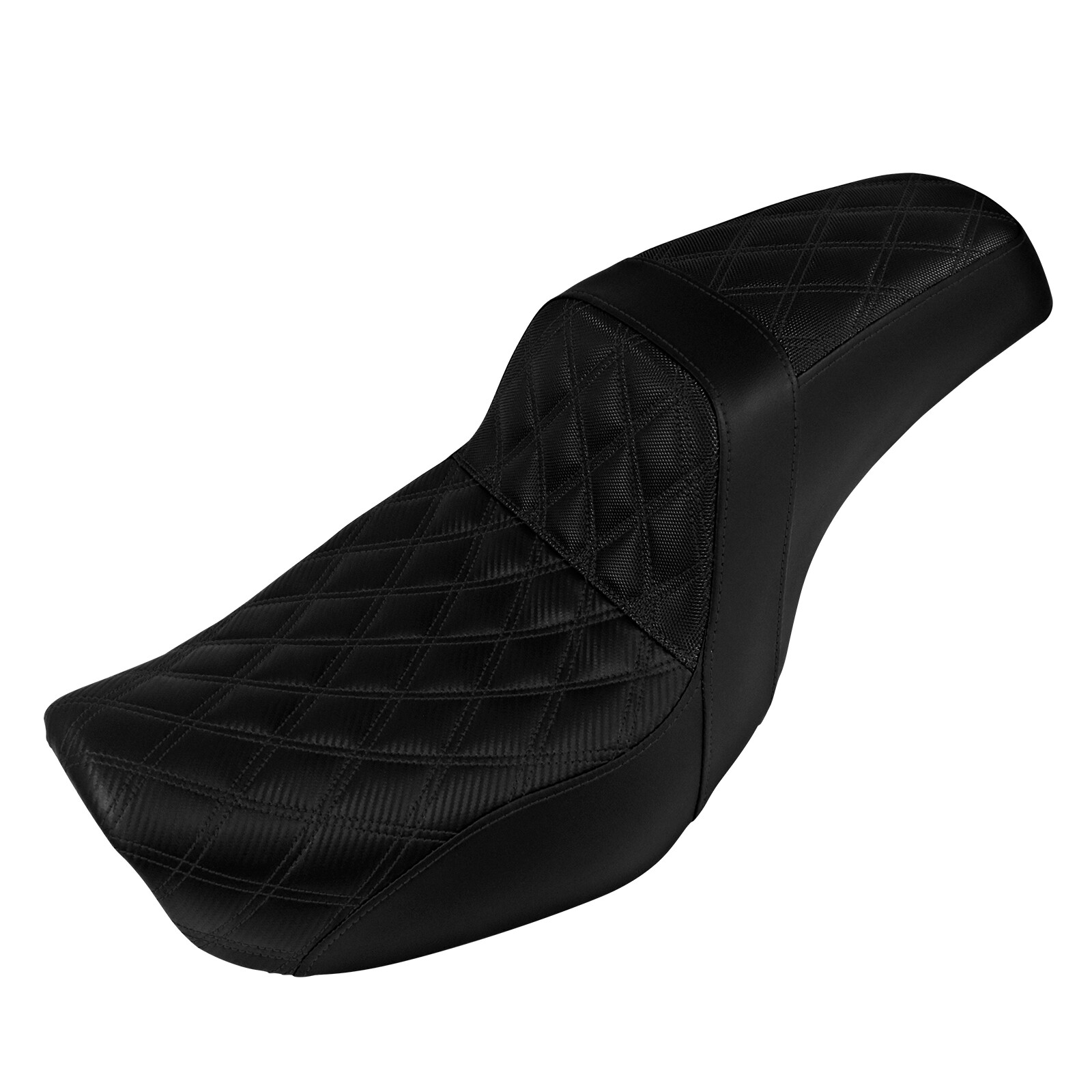 Black Driver Passenger Gel Seat For Harley 06-2017 Dyna Low Rider Street Fat Bob