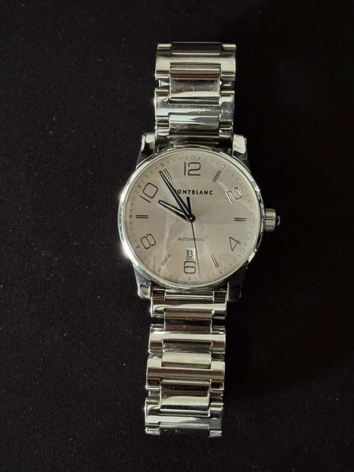 Reloj Mont Blanc / Timewalker Automático (7070) Plateado - Para Hombre + Correa de Metal Foto 3 de 4