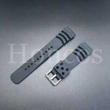 Seiko Diver Watch Band Strap SKX007 SKX009 20/22mm Black Rubber Vent Z22 4FY8JZ