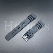 Seiko Diver Watch Band Strap SKX007 SKX009 20/22mm Black Rubber Vent Z22 4FY8JZ
