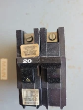 Federal Pacific FPE Stab-Lok Breaker 2 Pole 20 Amp 240V Thick