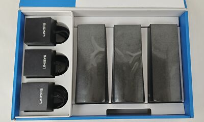 Linksys Velop AC2200 Tri-Band Mesh Wi-Fi 5 System (3 Pack) WHW0303B Black - OB