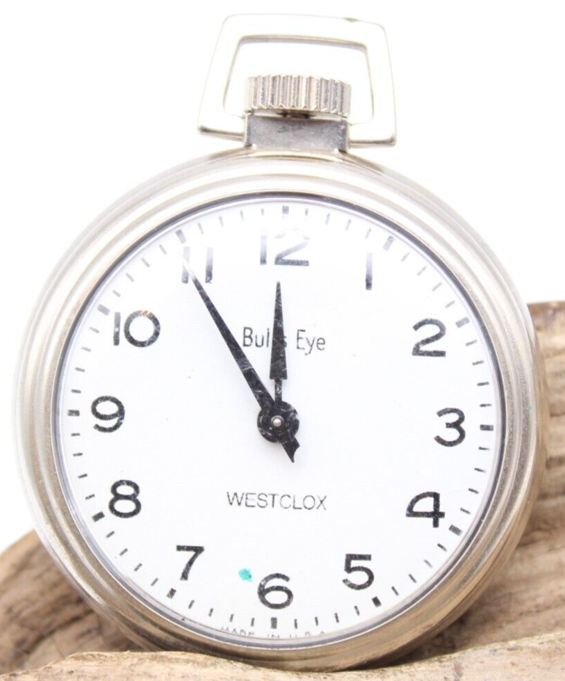 WESTCLOX BULL'S EYE MEN'S POCKET WATCH 50mm OVERWOUND FOR SPARES OR