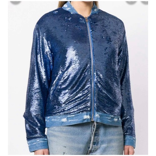 sequin blue jean jacket