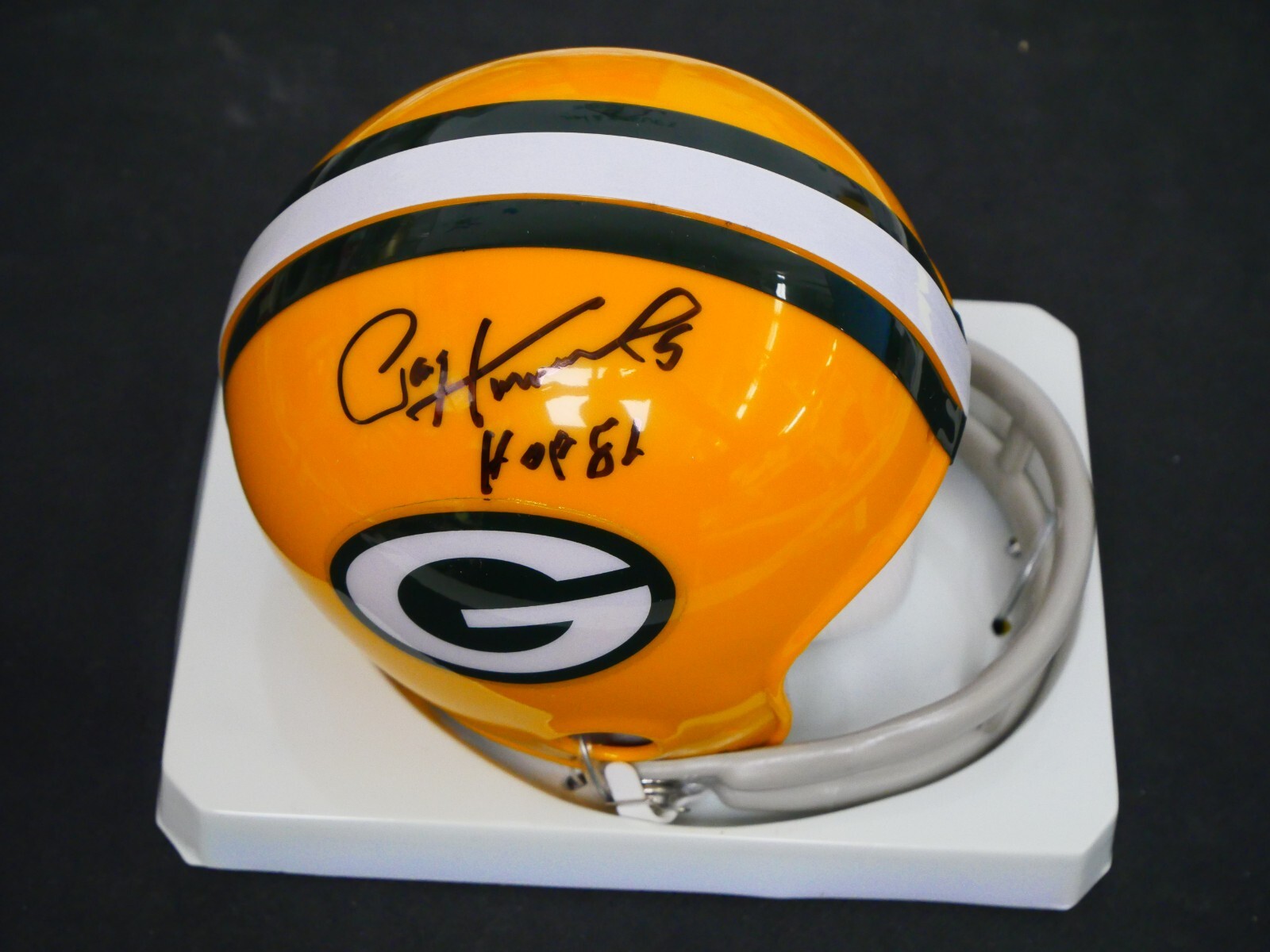 Paul Hornung Autographed Signed Green Bay Packers RIDDELL THROWBACK MINI HELMET INSCRIBED "HOF 86" JSA COA 