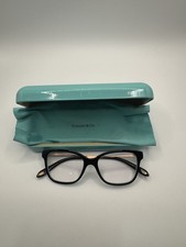 Tiffany Co TF2207 8055 EyeglassesFrames Black Tiffany Blue 52-15 Italy w/ Case