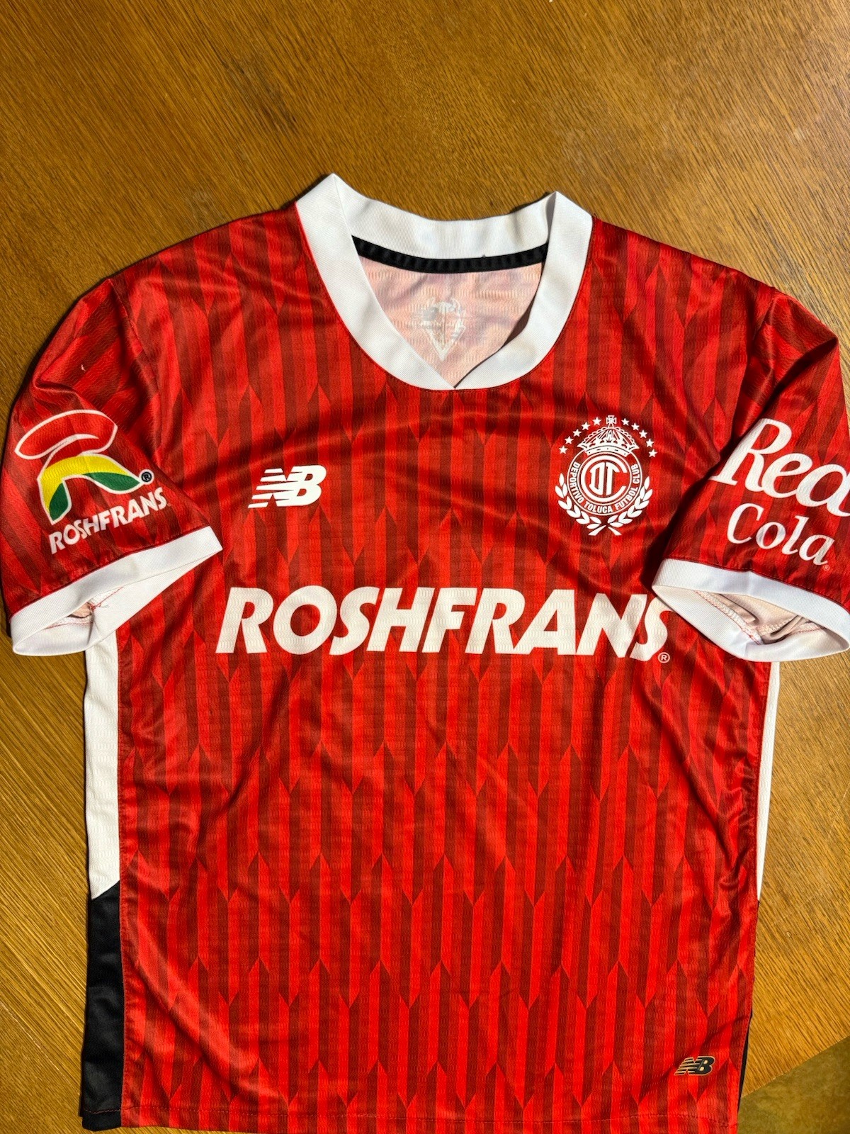 Toluca FC Jersey Missa 77 New Balance Red Soccer Futbol Liga MX Roshfrans Small