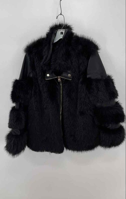 Marc New York Women's Faux Fur Black Jacket - Size L