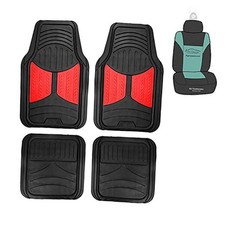 Full Set Trimmable Rubber Floor Mats Monster Eyes - Universal Fit For Red