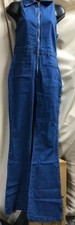Cider Denim Jumper Dress Sz S Blue Jean Sleeveless Zip Front NEW