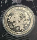 2024 Year of the DRAGON 1 oz .999 FINE SILVER BU ROUND Golden STATE Mint