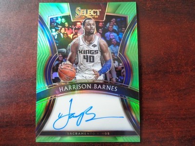 2019-20 Select Harrison Barnes AUTO #'ed 72/99 Lime Green Prizm-SPURS