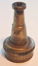 Vintage NELSON Small Brass Single Spray Hand Watering Garden Hose Nozzle