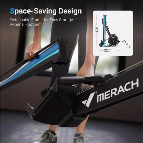 MERACH R11 Air Resistance Vogatore Professionale da Interno Allenamento Esercizio UK - Foto 8 di 9