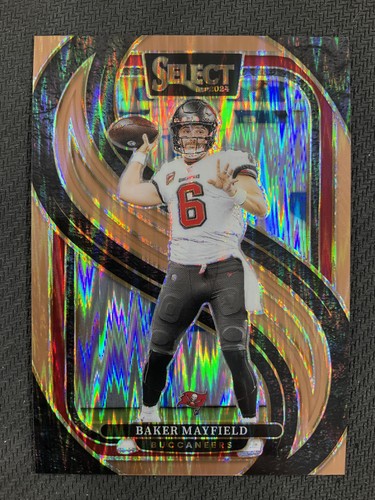 2024 Panini Select #108 Baker Mayfield Buccaneers Copper Prizm Shock /299