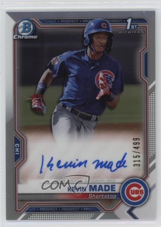 2021 Bowman Chrome Prospect Auto Refractor 315/499 Kevin Made #CPA-KM Auto 0w7