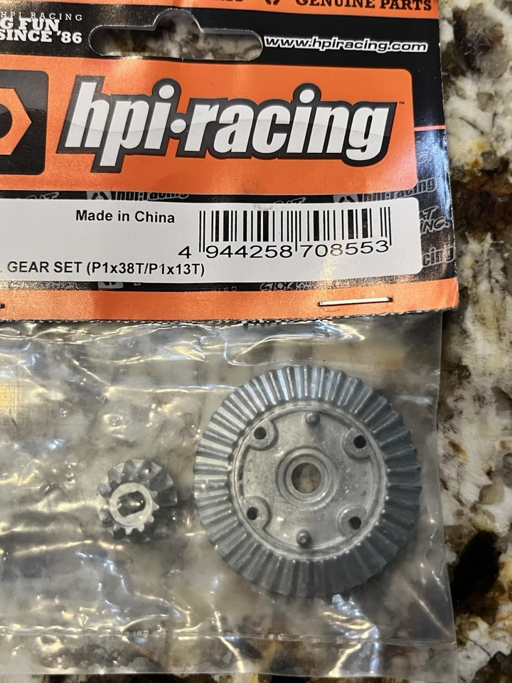 NEW HPI Wheely King 4x4 Nitro Differential Final Gear Set (P1x38T/P1x13T) #A855 - Image 3 of 4
