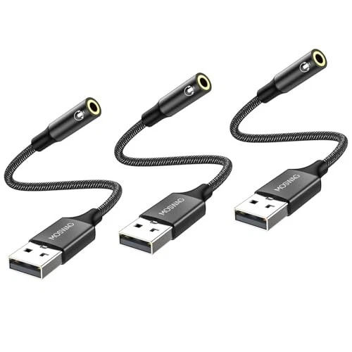 USB-zu-3,5 mm Audioadapter | TRRS Mikrofon | Plug & Play - Bild 4 von 4