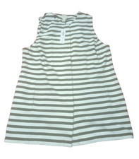 Chico's NWT Vest Jacket Size 2 Rib-knit Black White Classic Nautical Cruise